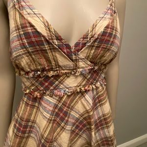 Free People Plaid Cotton Sundress
